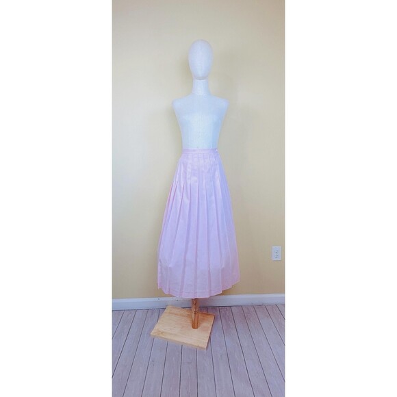 1980s Easy Pieces Pastel Pink Pleated Skirt / 80s / Skirt / Waist 26" - Picture 2 of 6